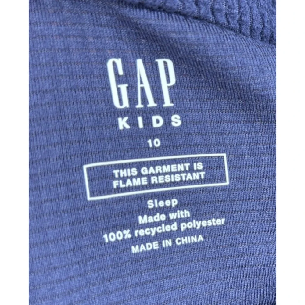 Gap Kids Navy Blue‎ Waffle Pullover Long Sleeve Top Kangaroo Pocket Cozy Size 10